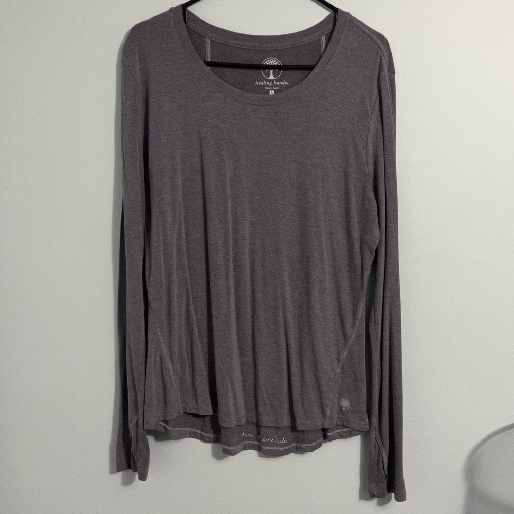 Healing Hands Gray Long Sleeve Shirt - Size L
